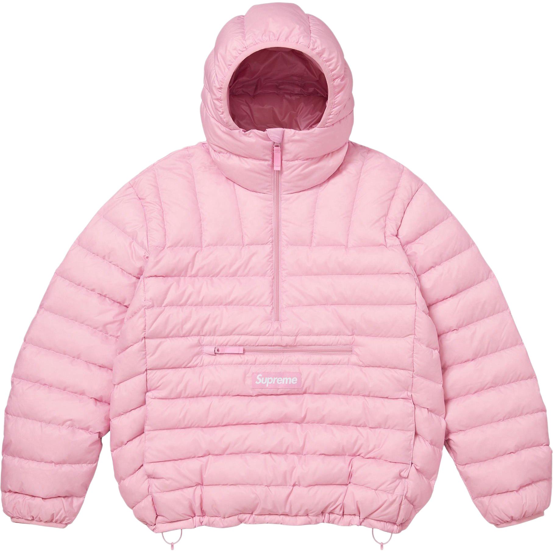 Утепленная худи-пуловер с капюшоном unisex Supreme, светло-розовый — фото 3