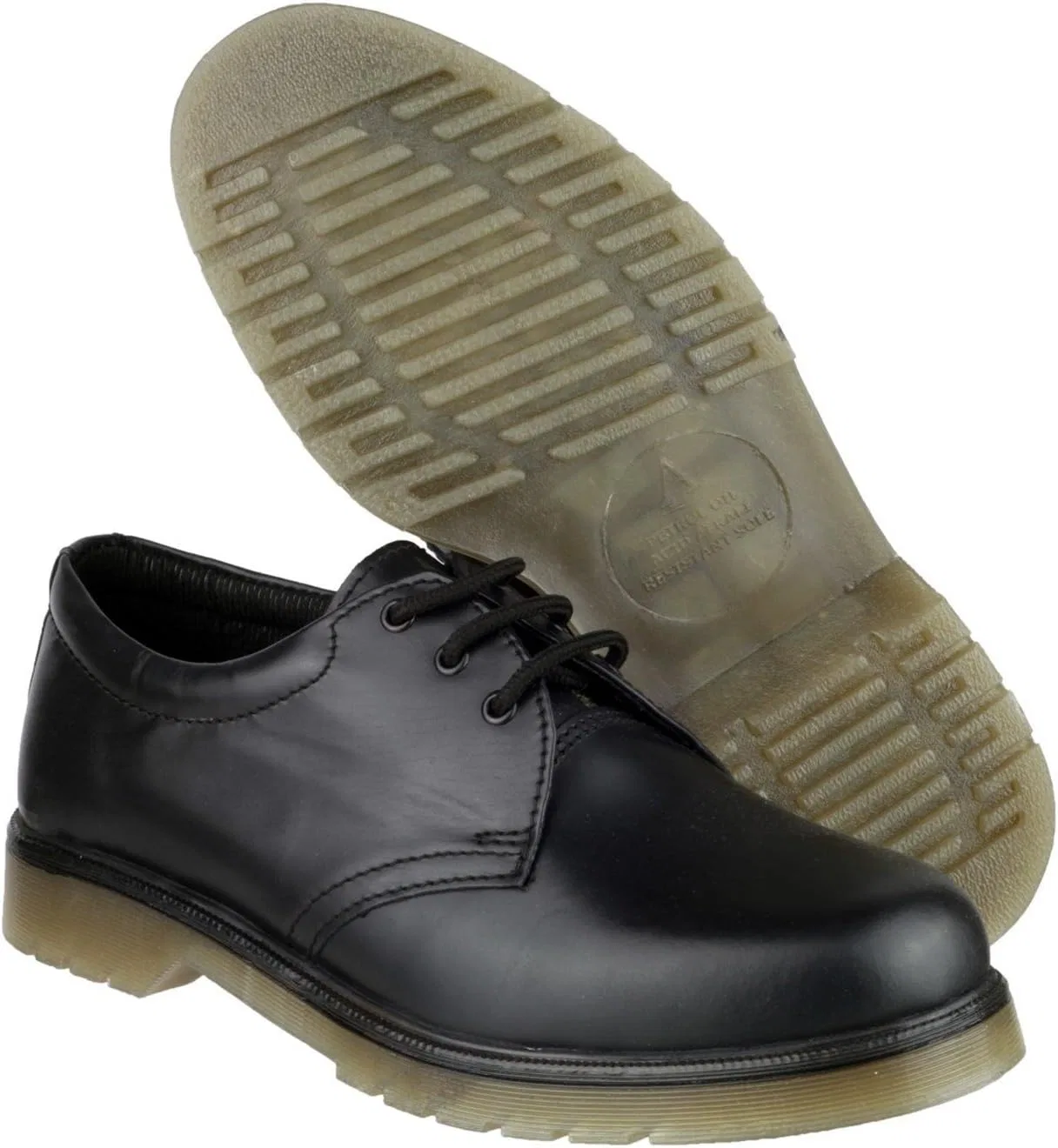 Мужские кожаные туфли Amblers Aldershot Gibson на шнуровке, низкие туфли Amblers Safety, Black — фото 3