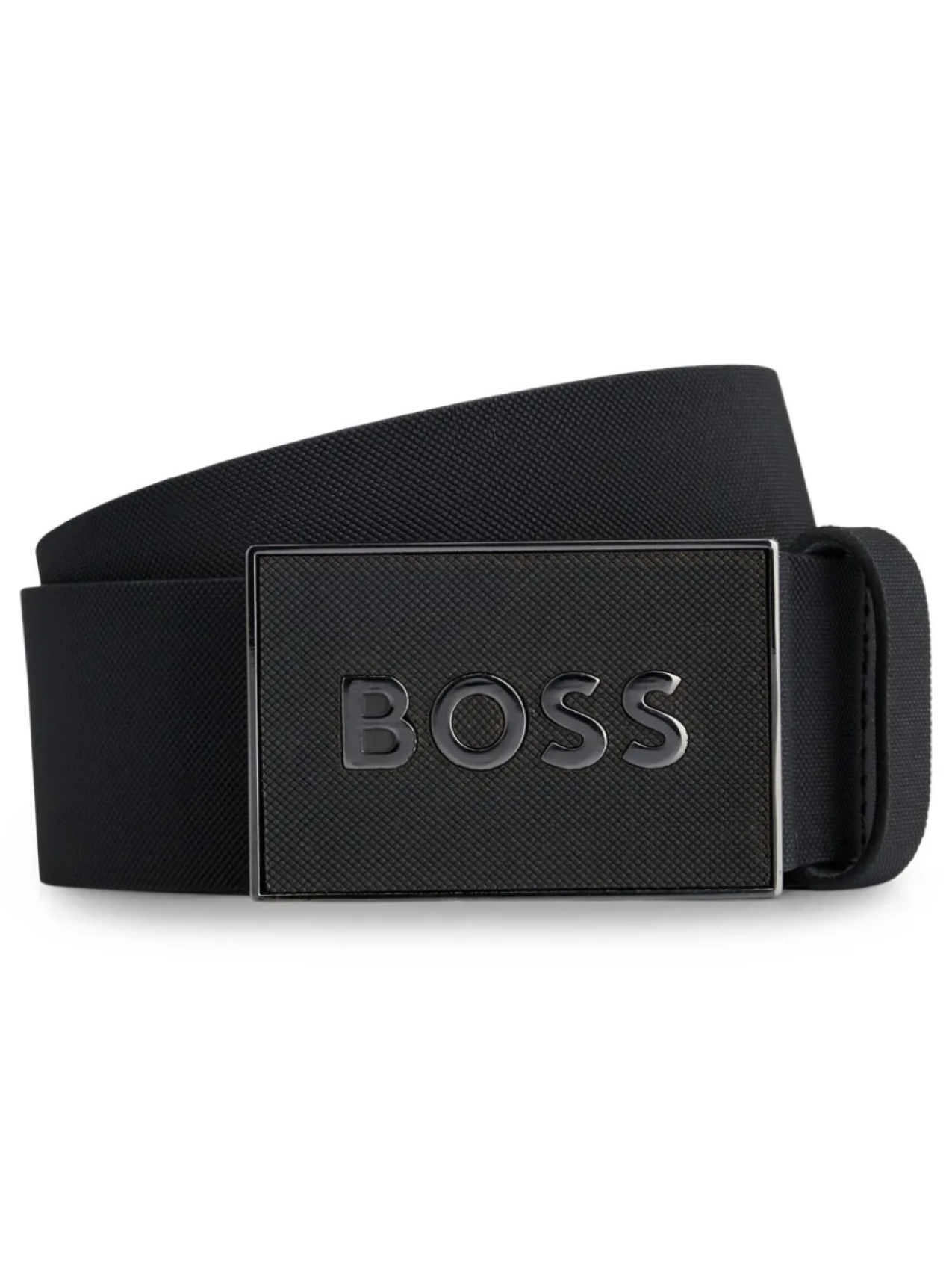 

Ремень с пряжкой-логотипом BOSS, черный