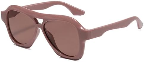 

Ретро-солнцезащитные очки с двойной перемычкой для женщин, модные гелевые очки разных цветов, защита от УФ-излучения UV400, трендовые большие солнцезащитные очки для мужчин MTZJH, Pink Pink