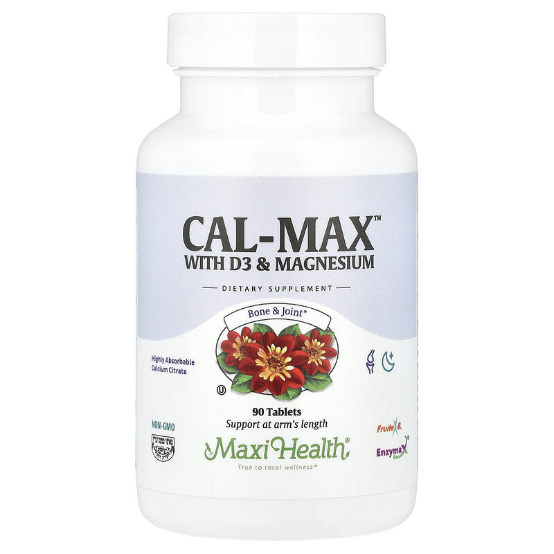 

Maxi Health, Cal-Max с D3 и магнием, 90 таблеток