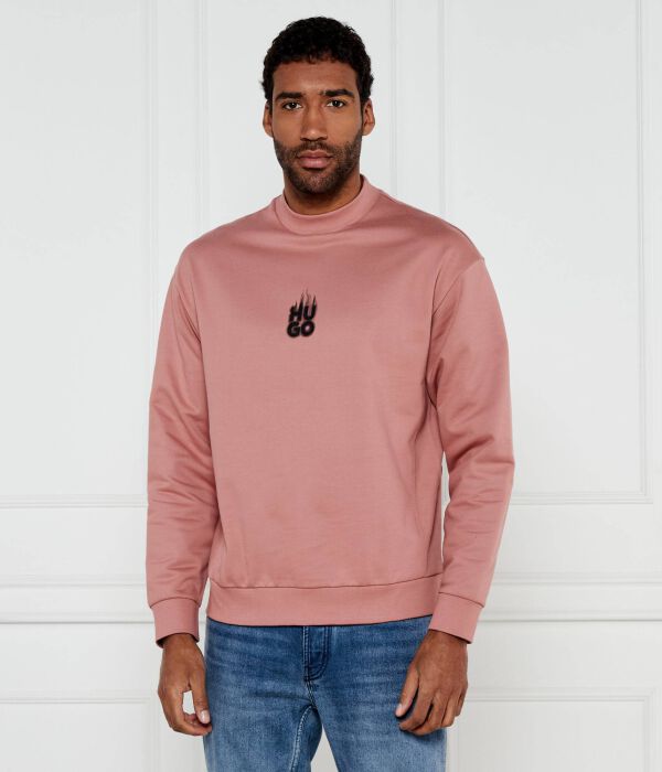 

Свитер с капюшоном Relaxed fit Hugo, розовый