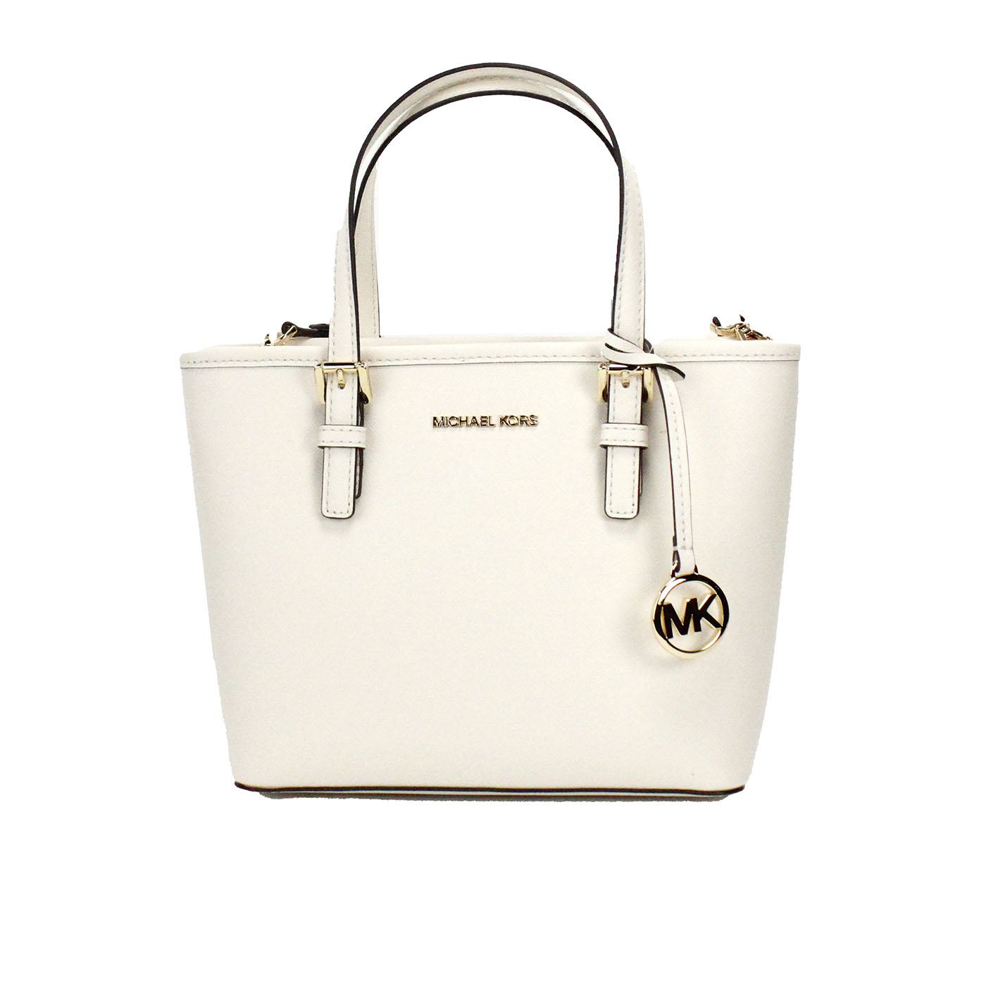 

Jet Set Light Cream Leather XS Carryall Top Zip Tote Bag Кошелек Michael Kors