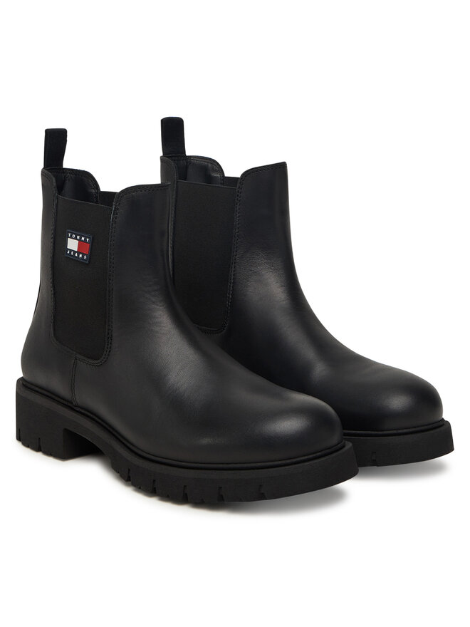 Классические ботильоны Tjw Chelsea Leather Boot EN0EN02825 Tommy Jeans, черный — фото 2
