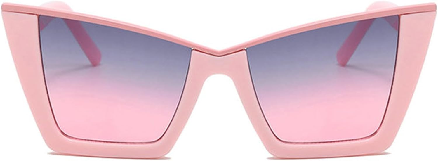 

Винтажные солнцезащитные очки Willochra большого размера с квадратными заклепками для женщин, модные солнцезащитные очки «кошачий глаз» с градиентным переходом цвета, защита от ультрафиолета UV400 F27, Pink