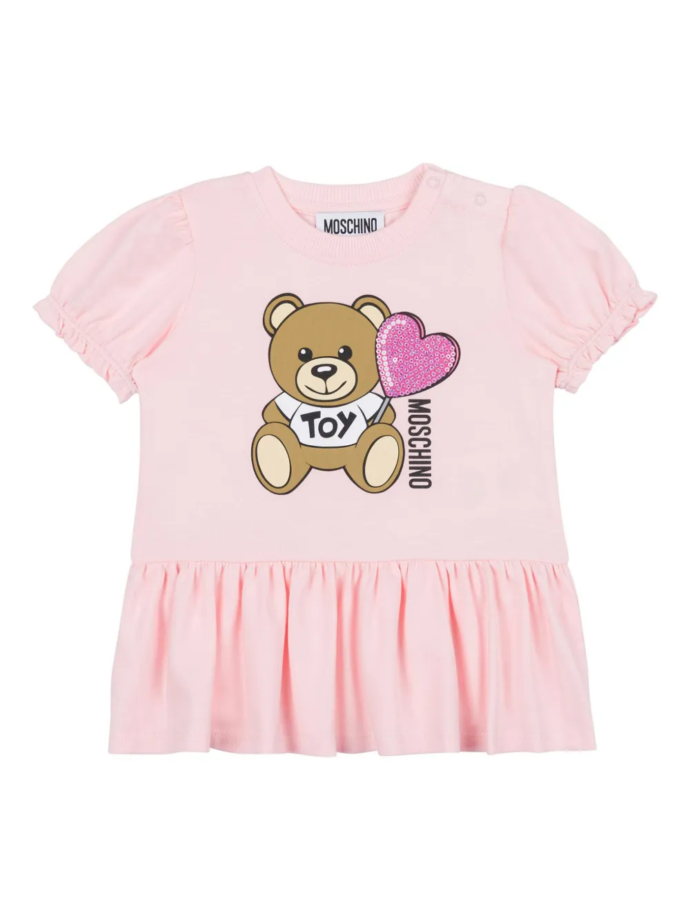 

Платье с логотипом Moschino Kids, розовый