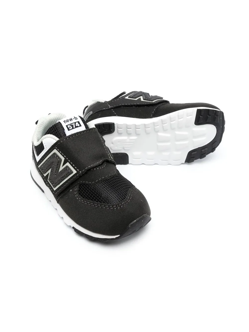 Кроссовки 574 на липучках New Balance Kids, черный — фото 2