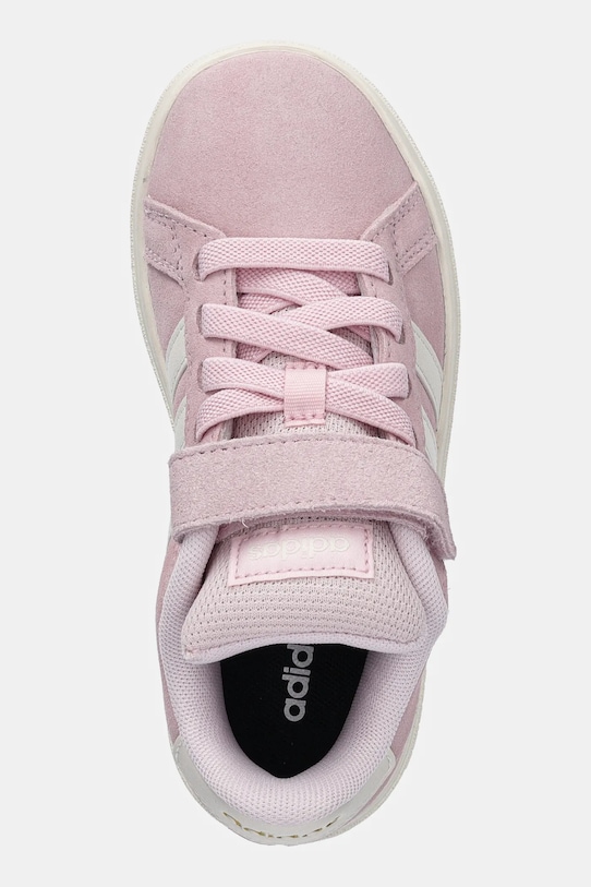 Детские замшевые кроссовки Grand Court 00s Adidas, розовый — фото 4
