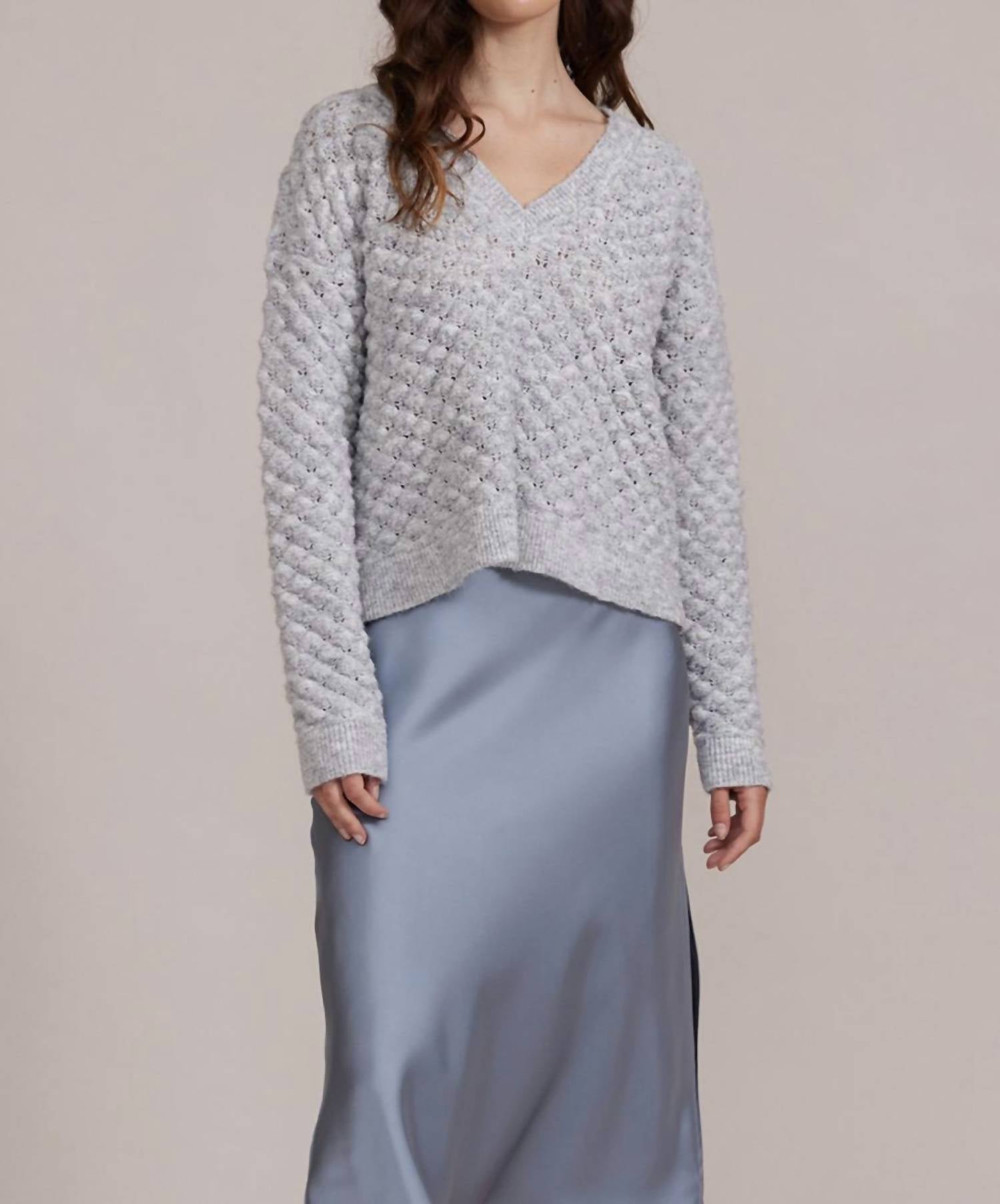 

Свитер Finley с фактурной вязкой в сером цвете LUCY PARIS, серый