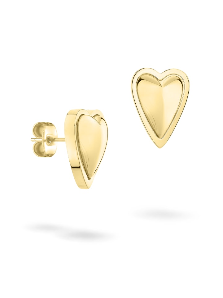 

LIEBESKIND BERLIN Металлическая серьга в форме сердца, золотая