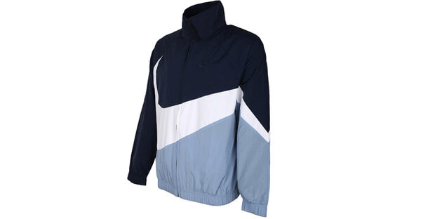 Куртка sportswear contrasting colors large logo woven stand collar jacket blue Nike, синий — фото 2