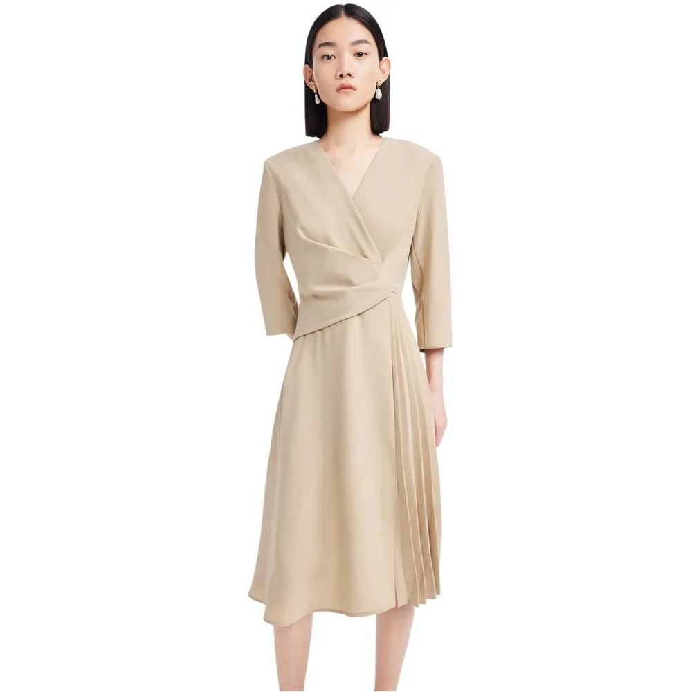 

Платье Lily V-Neck, бежевый