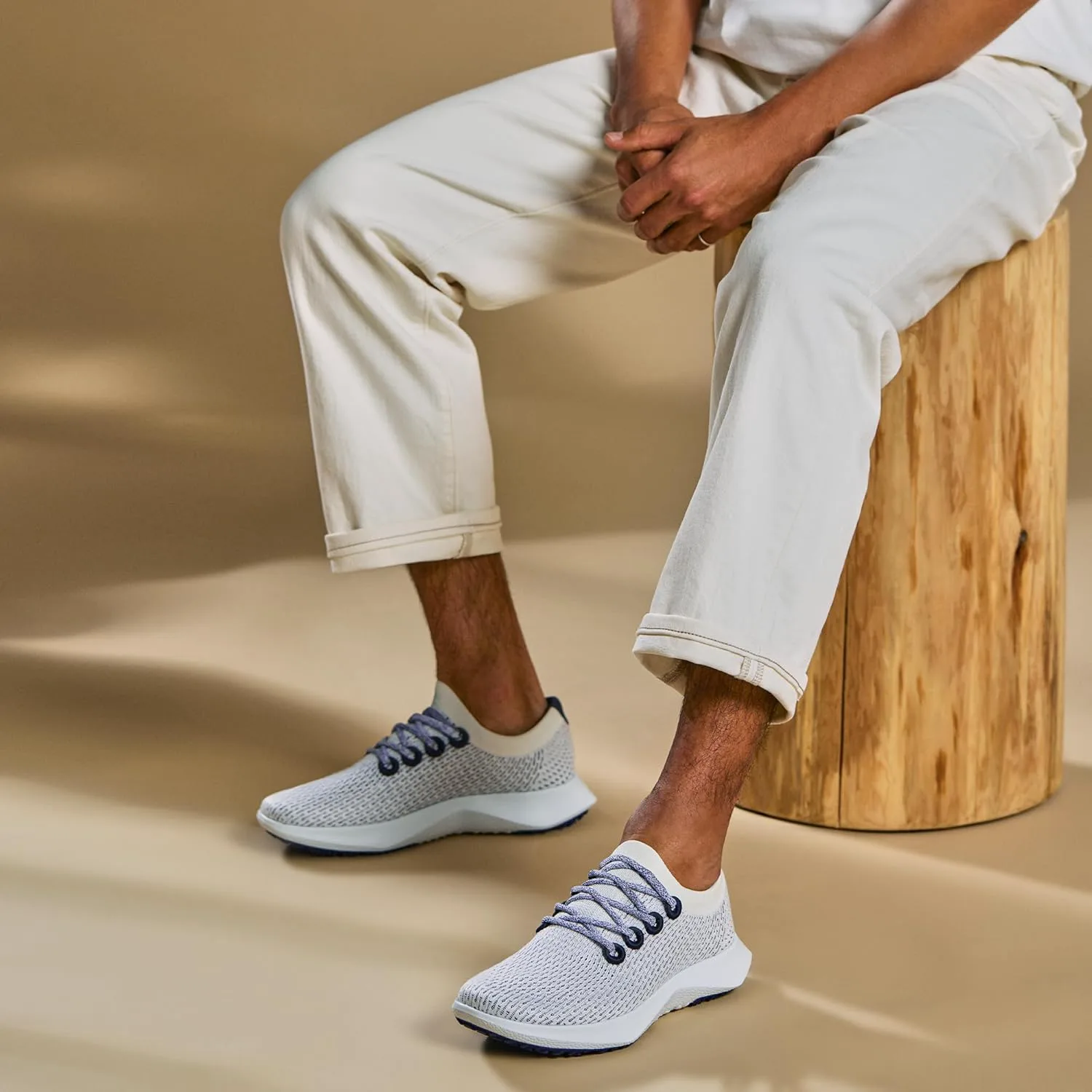 Мужские кроссовки Allbirds Tree Dasher 2 для активного бега и ходьбы, кремовый/бежевый — фото 4