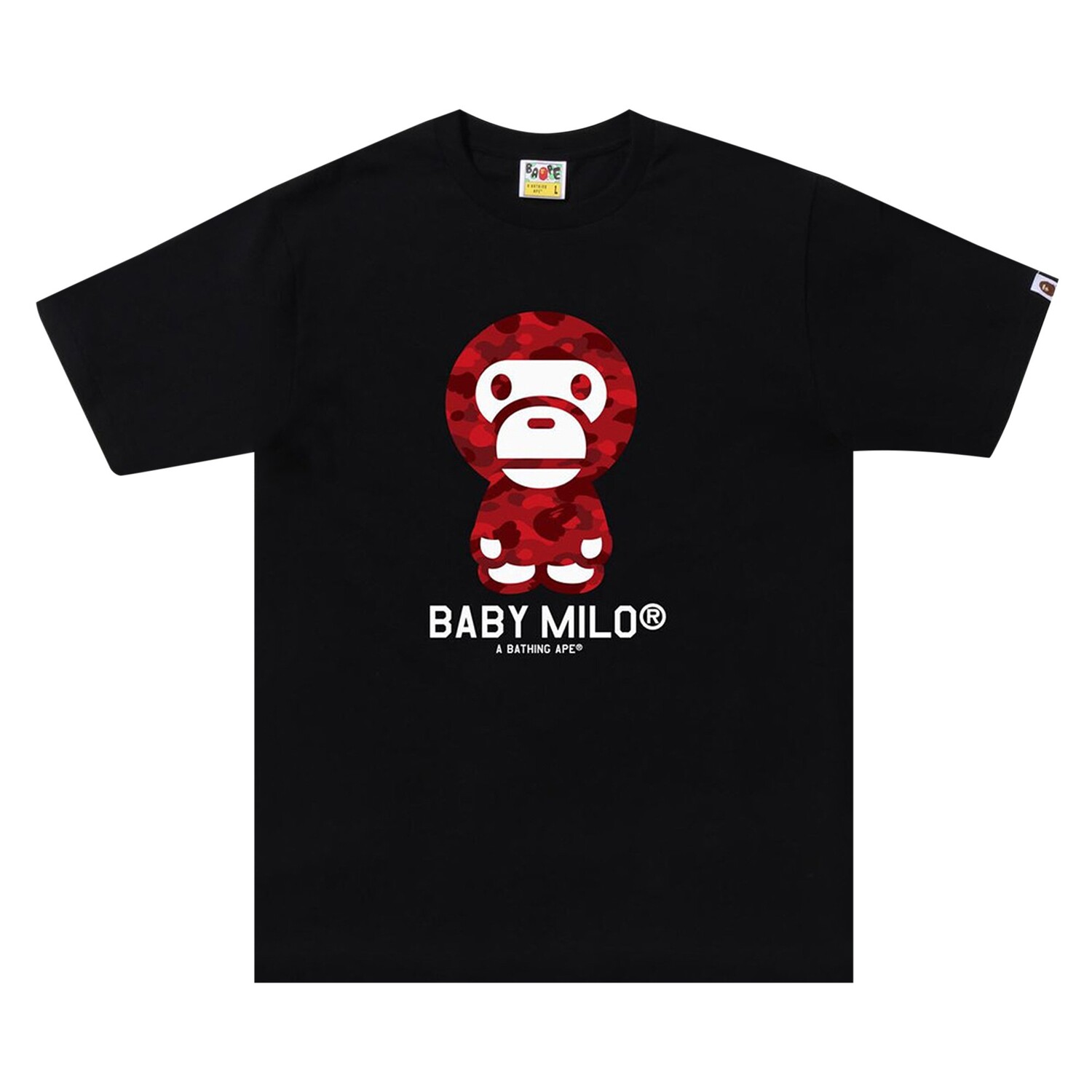 

Футболка BAPE Color Camo Baby Milo, черный/красный