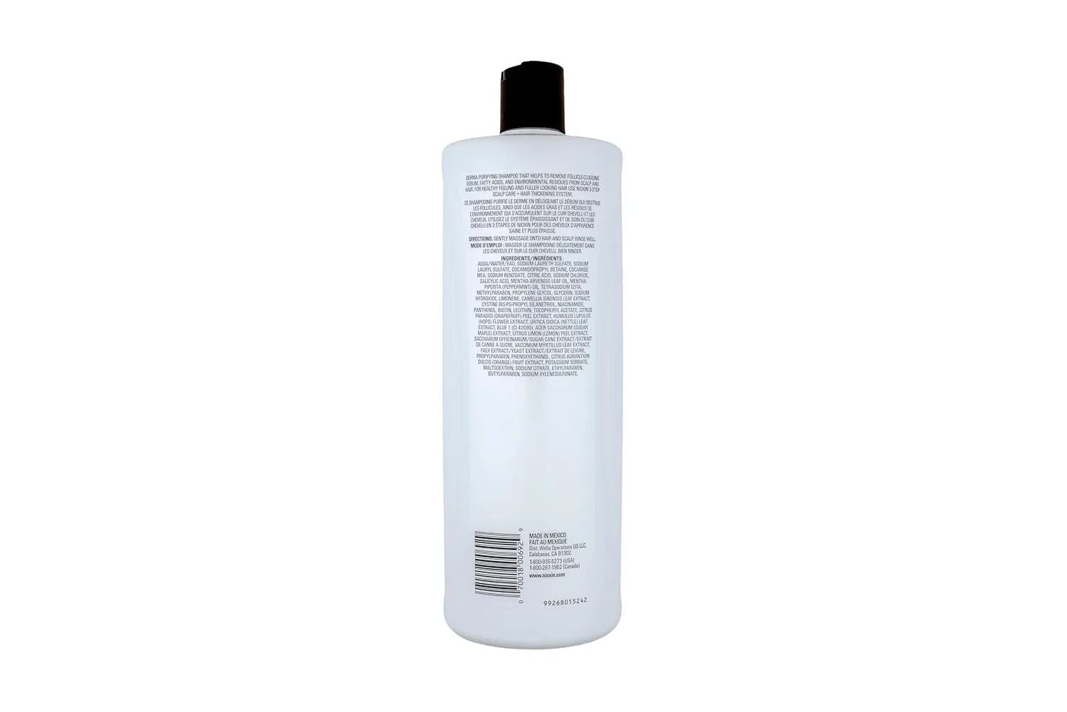 NIOXIN Scalp + Hair Thickening System 1 шампунь | Для натуральных или неокрашенных волос с легким истончением | С ниацинамидом и биотином | 33,8 жидких унций (упаковка из .) 1000 мл (.) — фото 2