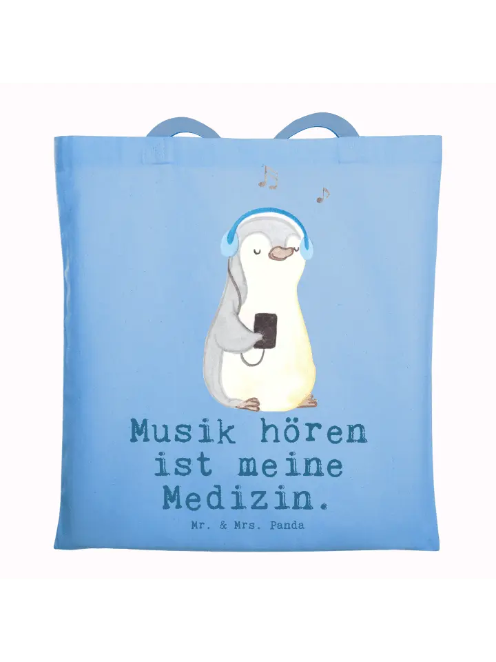 

Сумка для переноски Mr & Mrs Panda Pinguin Musik hören, небесно-синий