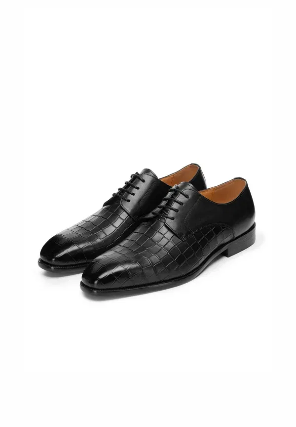 Туфли дерби с крокодиловой текстурой Smart Lace Ups Wittchen, черный — фото 2