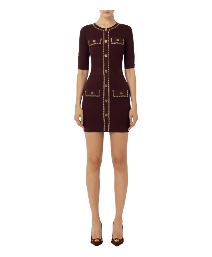 

Мини-Платье Rouge Noir am92b46e2 cg3 Elisabetta Franchi, коричневый