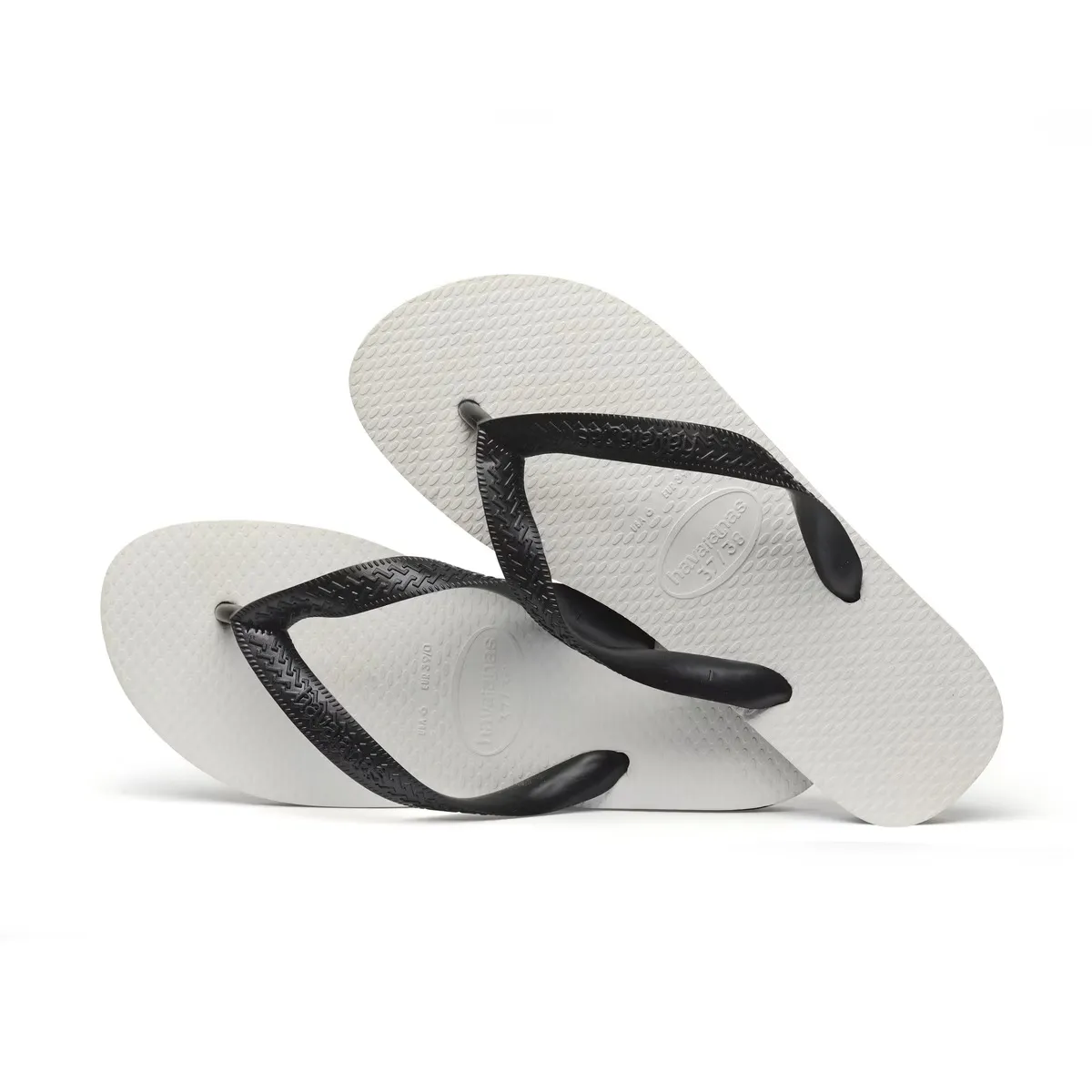 Унисекс Традиционные хаваианы Шлепанцы на носке Havaianas, черный/белый — фото 4