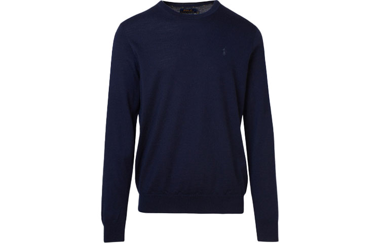 

Свитер с вышитым логотипом Polo Ralph Lauren, темно-синий