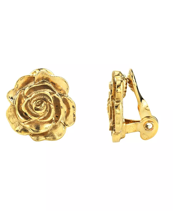 

Серьги-Клипсы в форме цветка с покрытием из 14-каратного золота 2028, yellow
