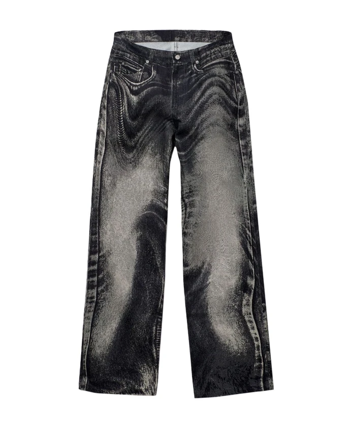 

Широкие джинсы с узором в виде завитков. Camper, черный