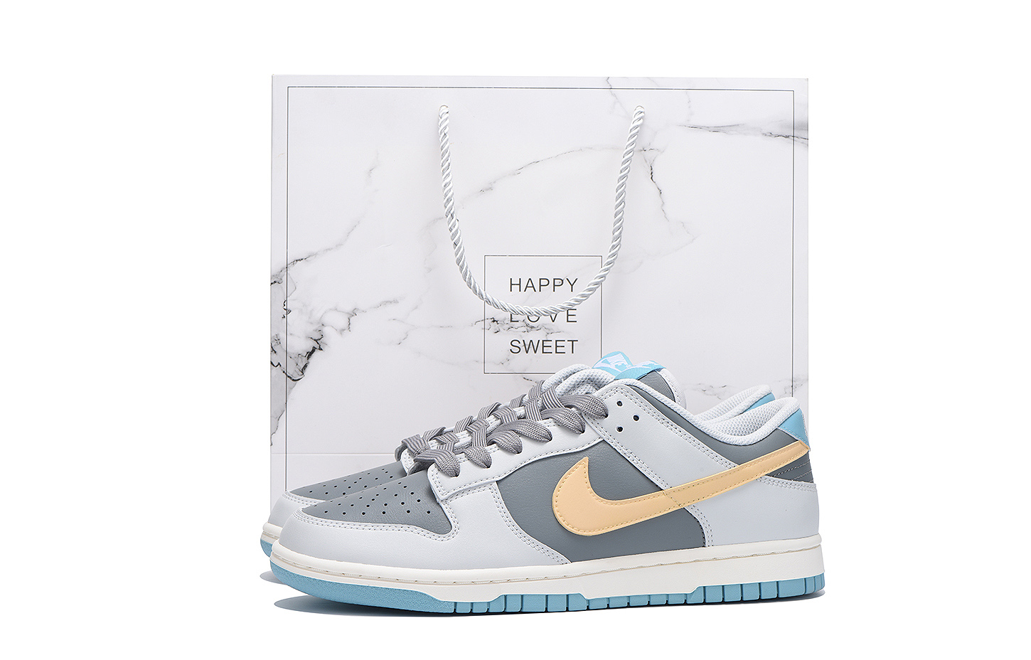 

Nike Кроссовки для скейтбординга Dunk Low Top, мужские, белые, серые
