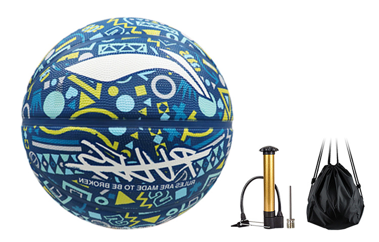 

LINING Резиновый баскетбольный мяч blue размер 7 тренировочный unisex