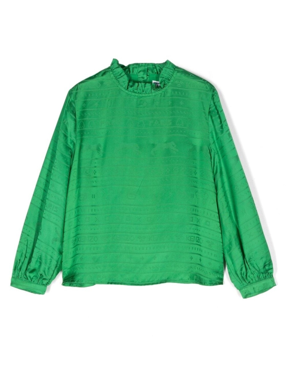 

Kenzo Kids жаккардовая блузка с длинными рукавами, зеленый