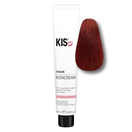 

KIS KeraCream Color Перманентная крем-краска для волос 100 мл 5RK Интенсивная краска для волос с высокой степенью покрытия Кератиновая инфузия - дружелюбная к животным и экологически чистая, Коричневый, KIS KeraCream Color Перманентная крем-краска для вол
