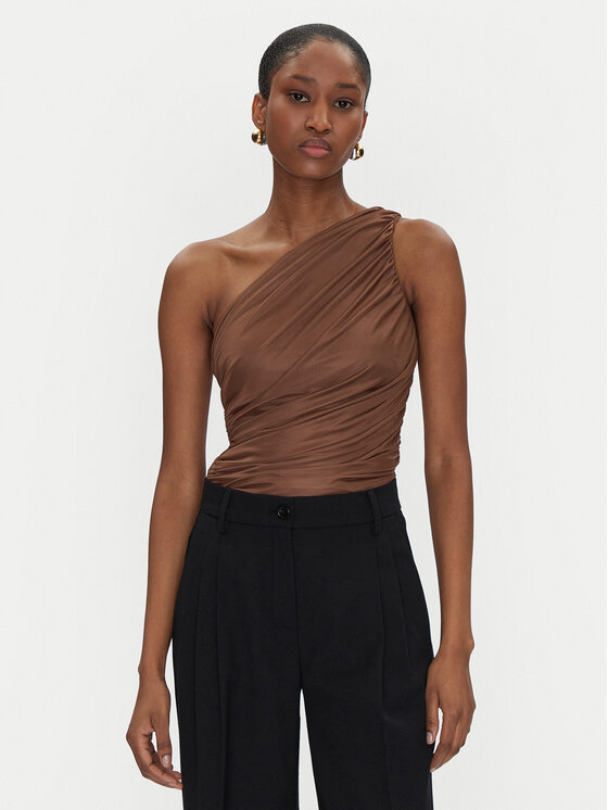 

Топ облегающего кроя 105048 A2F1 Pinko, коричневый