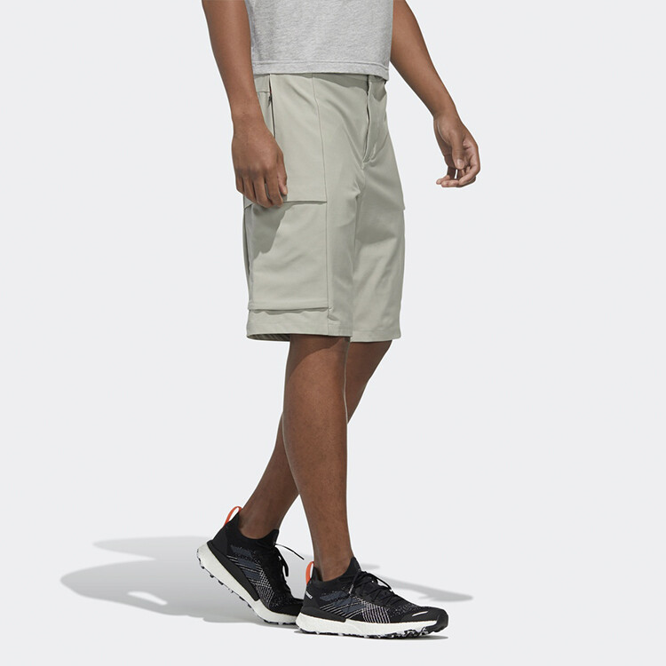 Повседневные шорты мужские кожаные серые Adidas, цвет Leather Gray — фото 2