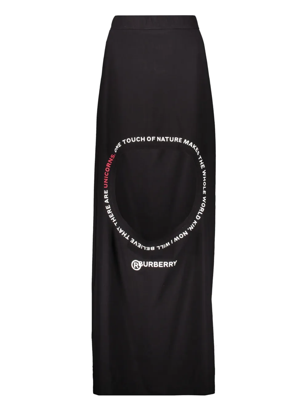 

Юбка с логотипом BURBERRY, черный