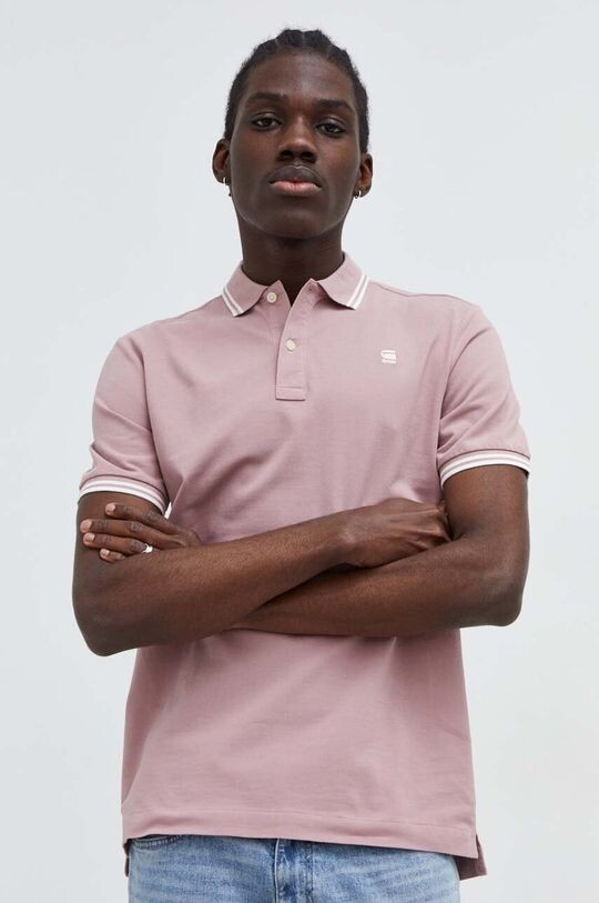 

Футболка-поло G-Star Raw, розовый