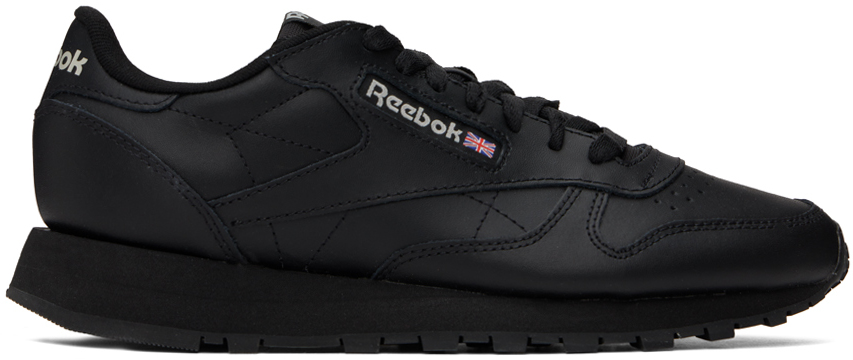 

Черные классические кожаные кроссовки Reebok Classics