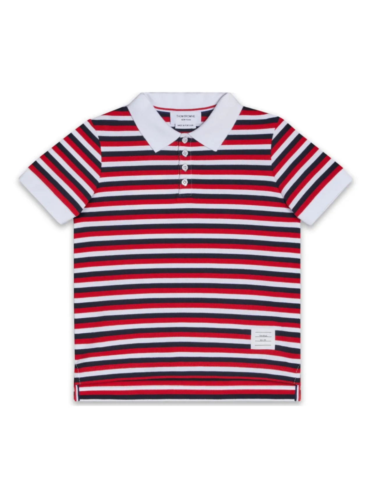 

Детская полосатая футболка-поло Thom Browne Thom Browne Kids, красный