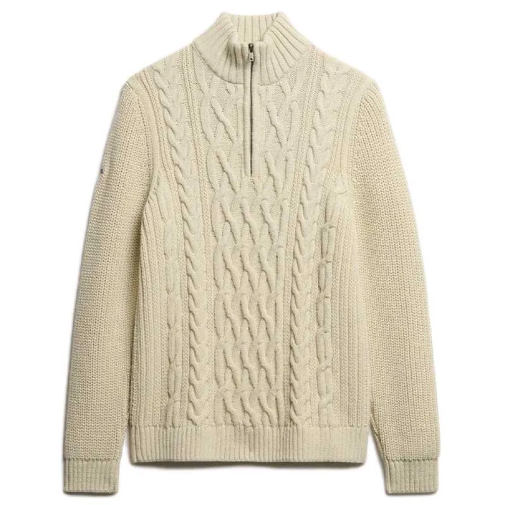

Свитер Superdry Jacob half zip, бежевый