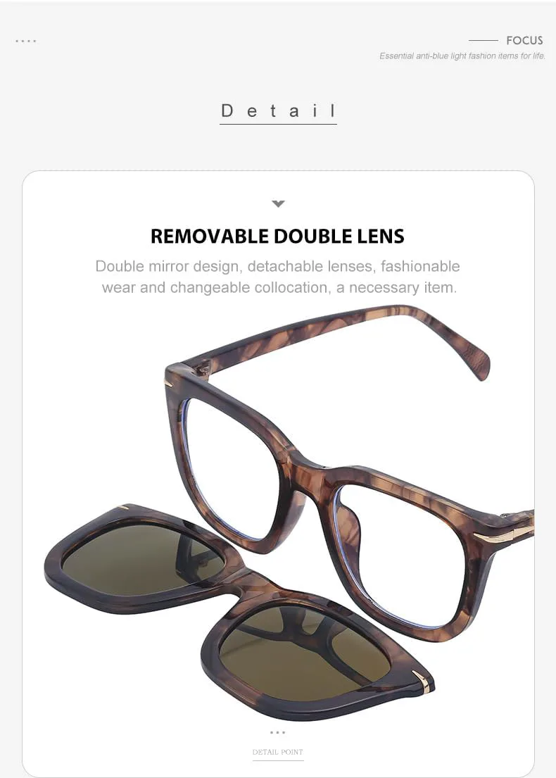 

Солнцезащитные очки-трансформеры 3-в-1, комплект поляризованных сменных линз для занятий спортом на открытом воздухе и вождения, унисекс, ретро-оправа GDKPJDT, 4