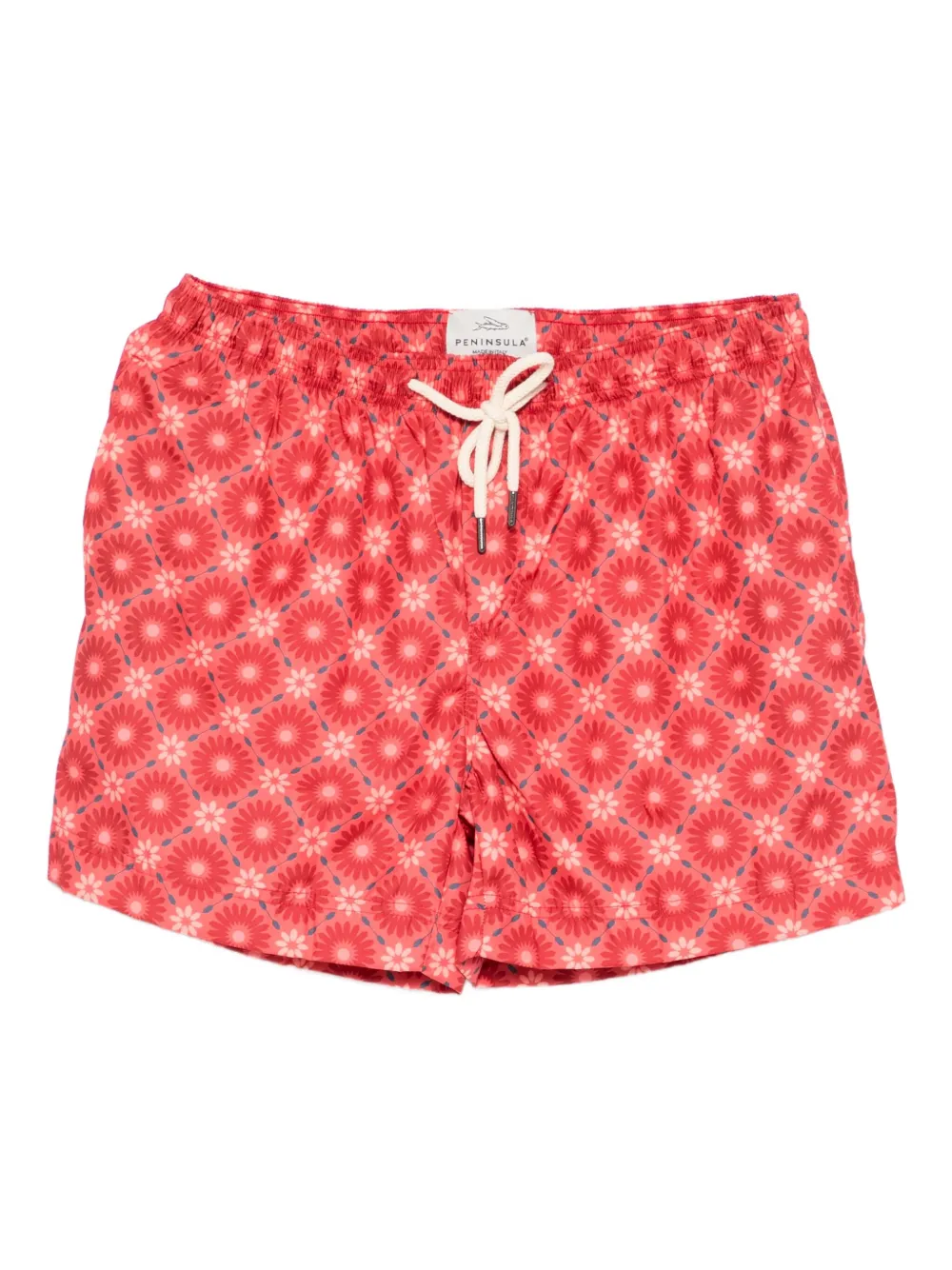 

Плавки-шорты с геометричным принтом PENINSULA SWIMWEAR, красный