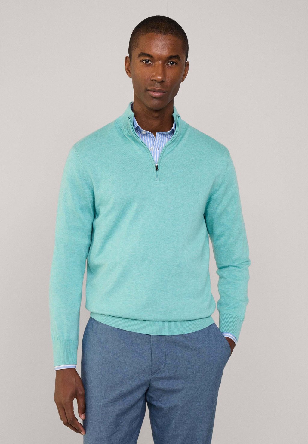 

Свитер 1/2 ZIP Façonnable, бирюзовый