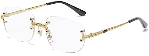 

Популярные солнцезащитные очки 2027 года, маленькие, прямоугольной формы, в стиле ретро, ​​без оправы, с зеркальным покрытием, защита от УФ-излучения UV400 MTZJH, Clear