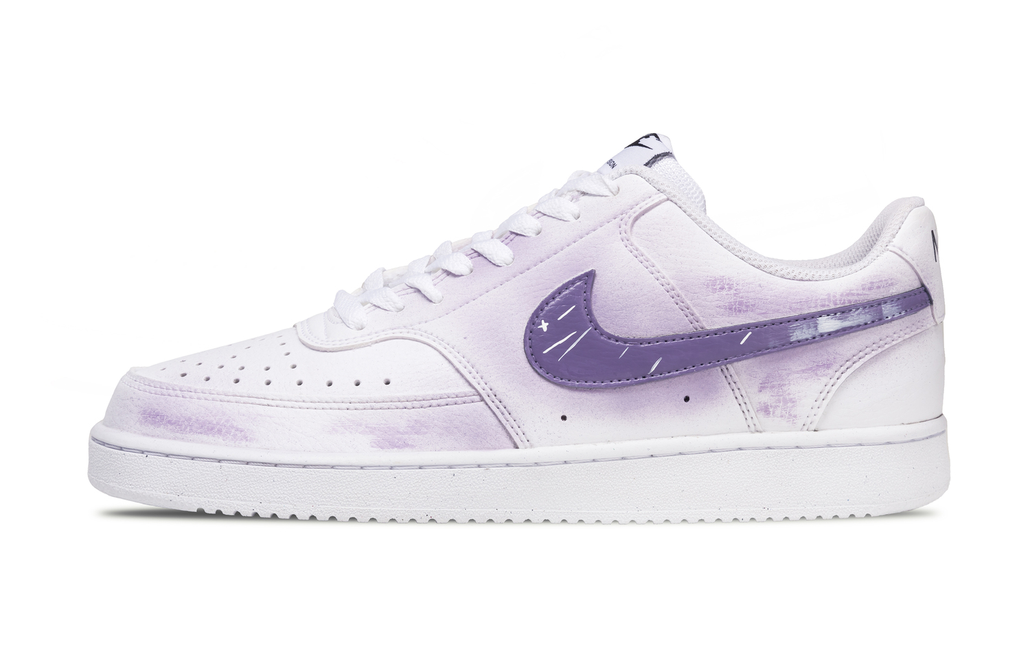 

Court Vision 1 Cloud Lavender устойчивые к истиранию увеличивающие рост низкие кроссовки для скейтбординга Unisex Purple Nike, белый