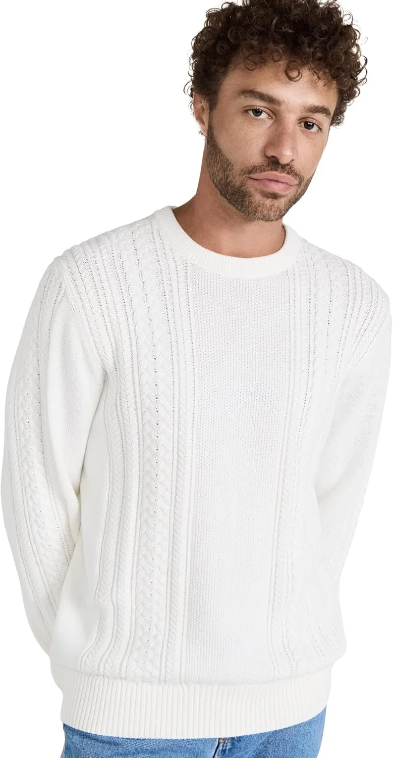 

Vince мужской свитер из хлопка с косой