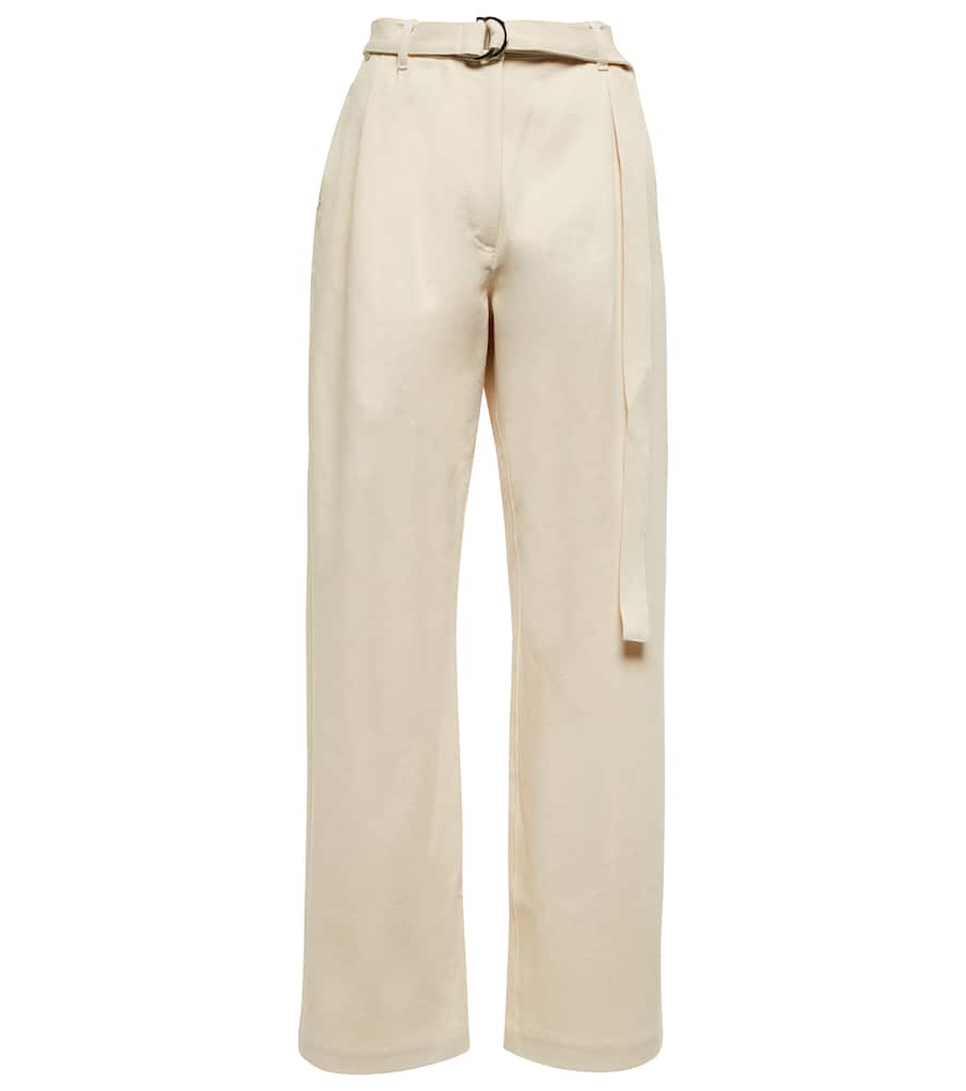 

Зауженные джинсы с высокой талией и широкими штанинами Peter Do, Off-White