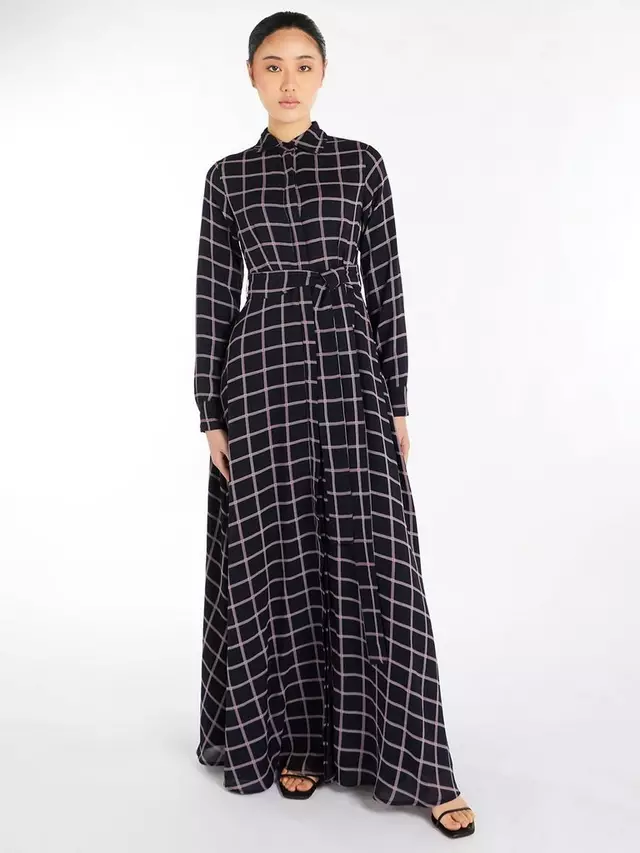 

Платье Aab Nautical Check Maxi, цвет black/multi