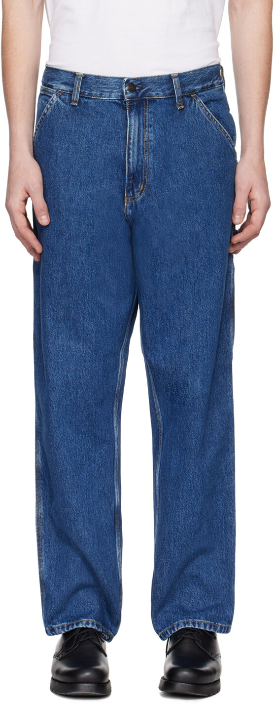 

Синие джинсы до колена Carhartt Work In Progress, цвет Blue