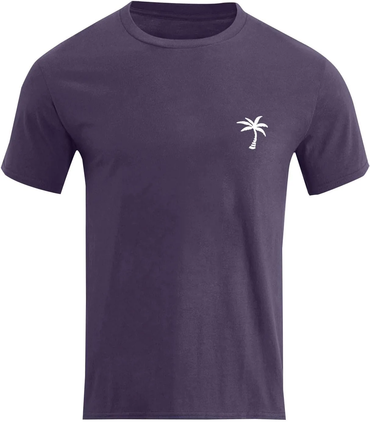 Мужская футболка с принтом пальмы, Cotton, Crew Neck, Short Sleeve — фото 4