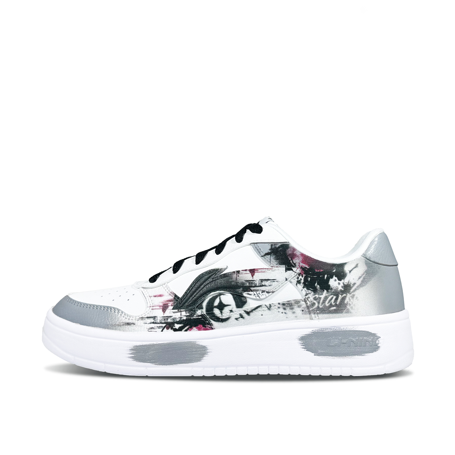 

Мужские скейтборд-кроссовки Li Ning Floating Boat Ink Star Trace с противоскользящей подошвой и амортизацией., ink star trace