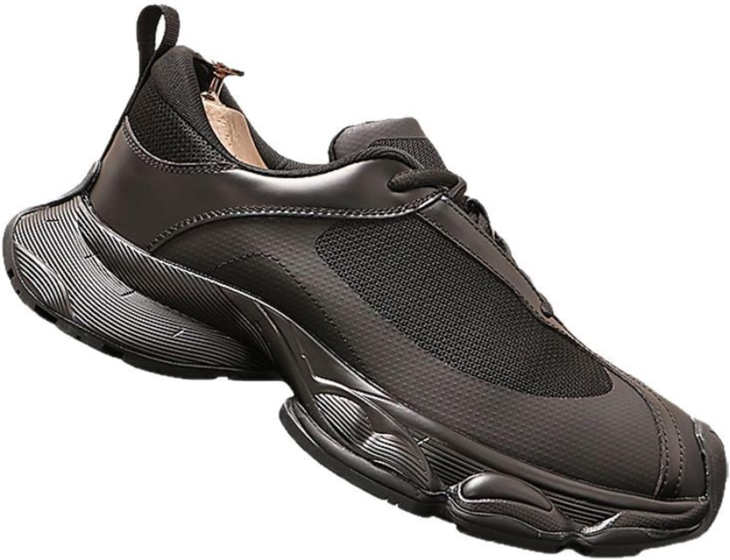 

Мужские кроссовки на платформе - дышащие «папа» кроссовки с эффектом увеличения роста и легким комфортом для повседневной носки Azttoztto, черный