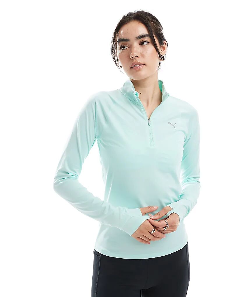

Топ Puma Run Velocity Cloudspun с застежкой-молнией 1/4 светло-зеленого цвета